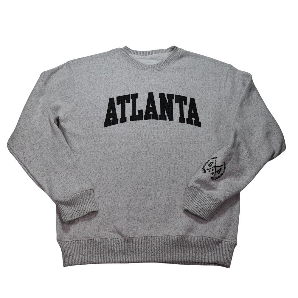 New York Popular Atlanta Crewneck Sweatshirt Gray XL Collegiate Style Pullover